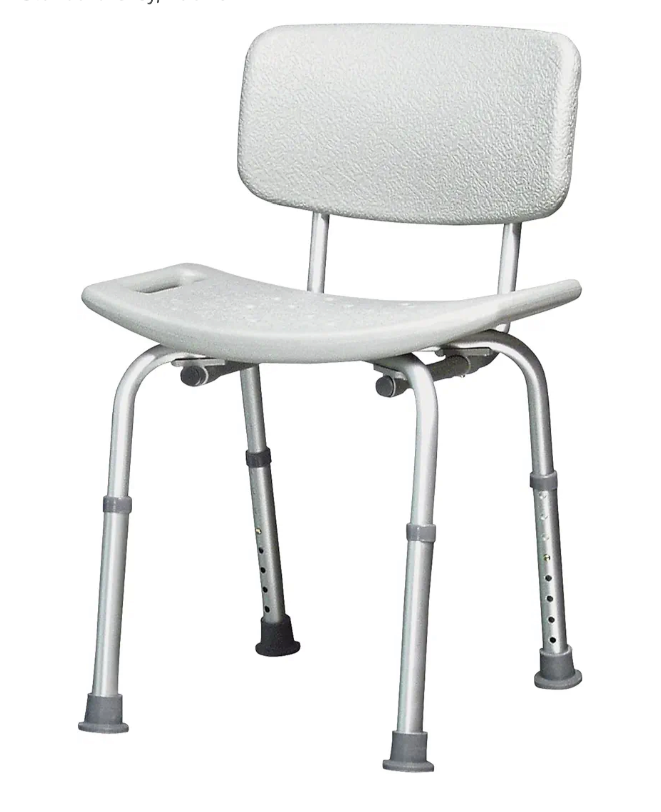 Graham-Field 7921A-4 Lumex Platinum Collection Bath Seat with Backrest, Medical Shower Chair for Adults, 350 lbs Capacity, Standard Grey