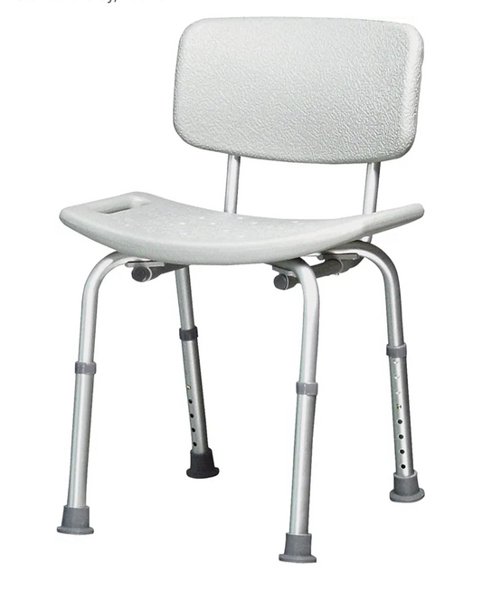 Graham-Field 7921A-4 Lumex Platinum Collection Bath Seat with Backrest, Medical Shower Chair for Adults, 350 lbs Capacity, Standard Grey