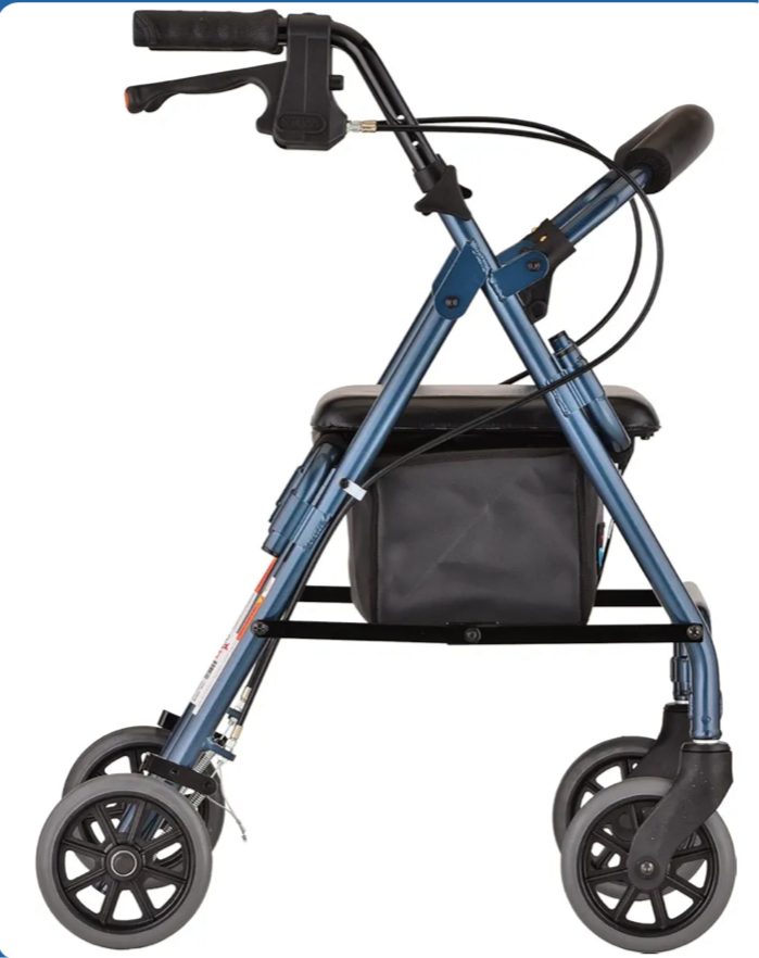 NOVA Medical Products GetGo Petite Rollator Walker for Height 4’0” - 5”4”,