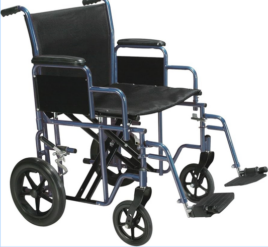 Drive Medical BTR20-R Bariatric Heavy Duty Transport Wheelchair, 20" Seat Width