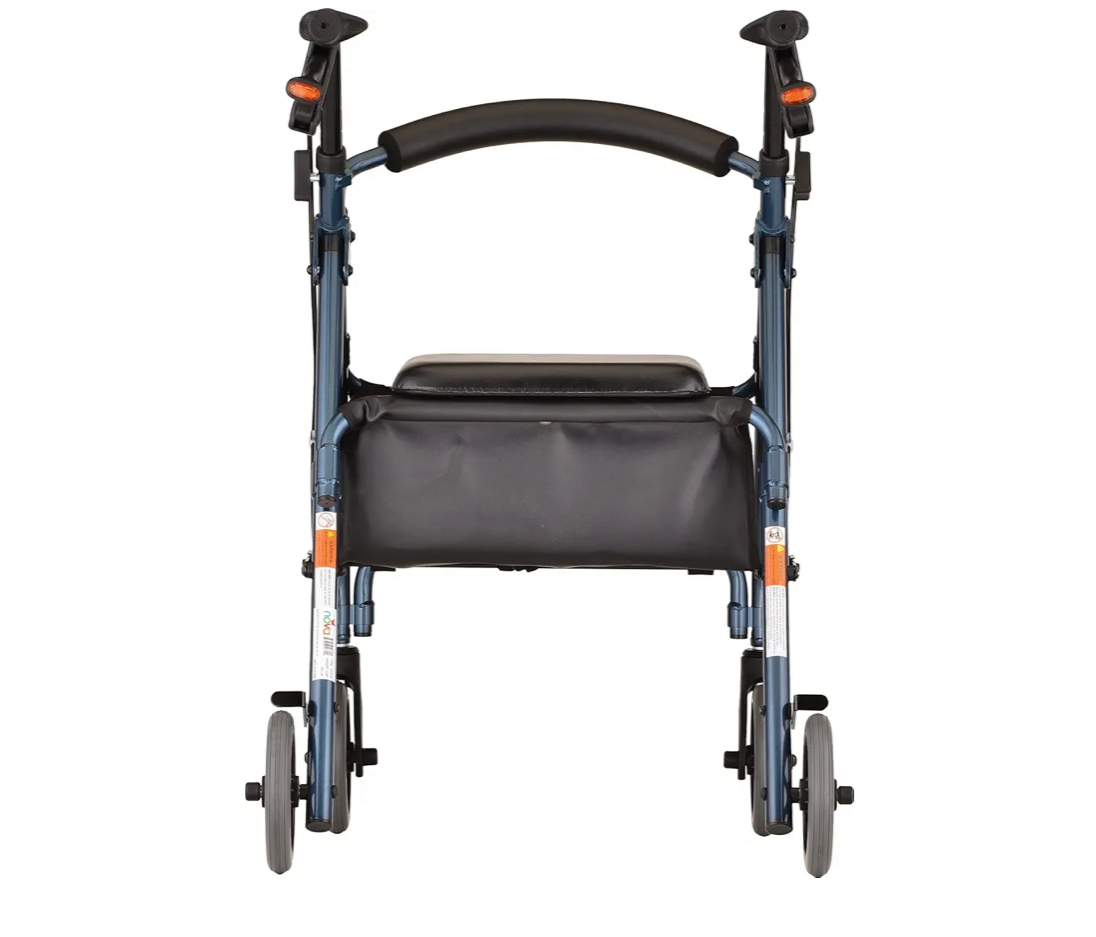 NOVA Medical Products GetGo Petite Rollator Walker for Height 4’0” - 5”4”,