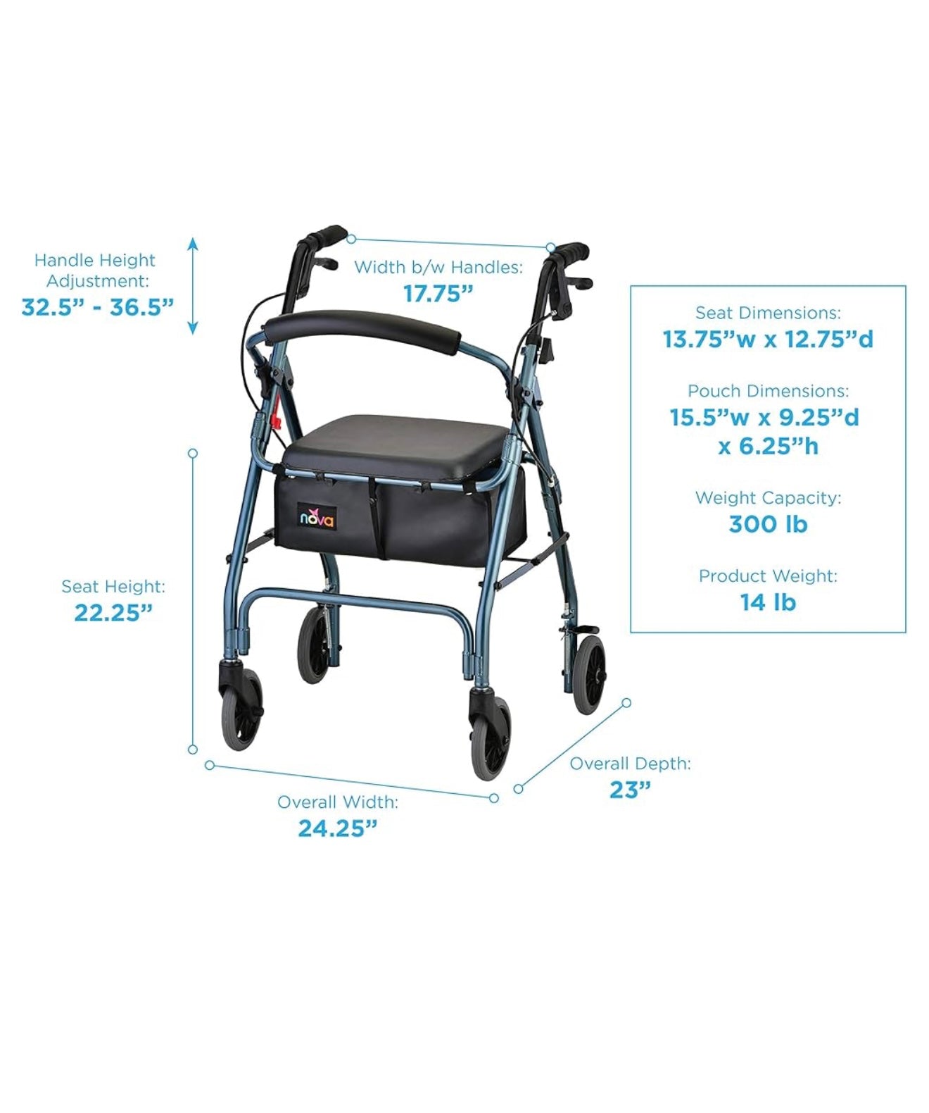 GetGo Classic Rolling Walker